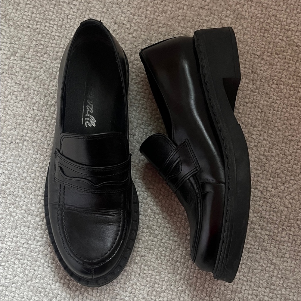 Leather loafers